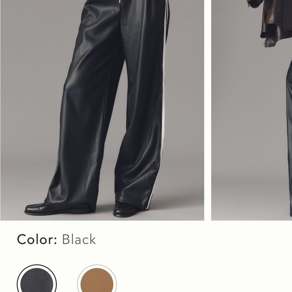 Anthropologie Black Wide Leg Pants- Bishop & Young